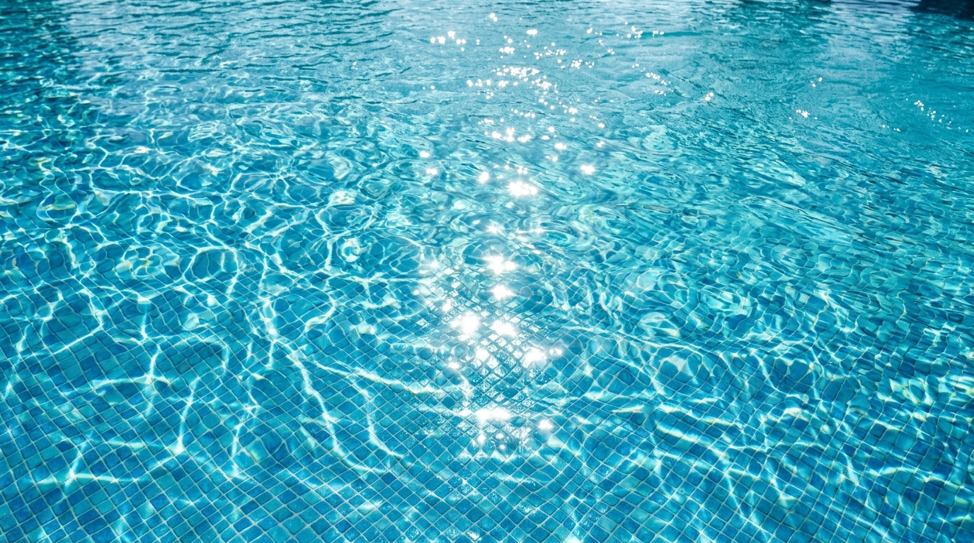 Água de piscina 100% cristalina